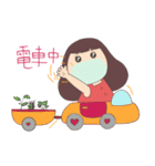 Moji Moji Girl 女の子（個別スタンプ：36）