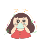 Moji Moji Girl 女の子（個別スタンプ：40）