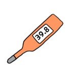 39℃～41℃・症状報告（個別スタンプ：9）