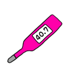 39℃～41℃・症状報告（個別スタンプ：18）