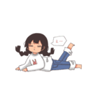 三つ編みの女の子1（個別スタンプ：2）
