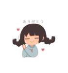 三つ編みの女の子1（個別スタンプ：16）