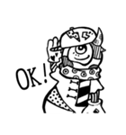 モノクロモンスター（個別スタンプ：4）