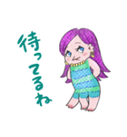 アマビエギャル（個別スタンプ：4）