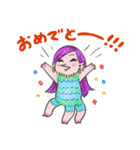 アマビエギャル（個別スタンプ：6）