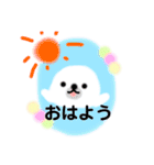 ほんわかアザラシの見やすいあいさつ（個別スタンプ：1）