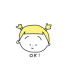 あたまが黄色なんよ。野菜付き（個別スタンプ：10）