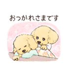 まるっこ犬 トイプードル(アプリコット)（個別スタンプ：18）