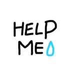 シンプルな黒文字スタンプ（個別スタンプ：6）