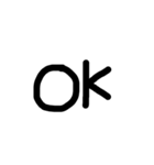 シンプルな黒文字スタンプ（個別スタンプ：7）