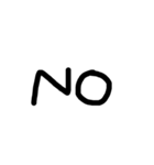 シンプルな黒文字スタンプ（個別スタンプ：9）