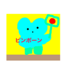 長靴を履いた水色のくまちゃん（個別スタンプ：3）