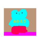 長靴を履いた水色のくまちゃん（個別スタンプ：13）