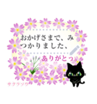 メッセージ・黒猫ちゃん花図鑑2（個別スタンプ：8）