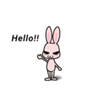 目つきの悪いうさぎさん（個別スタンプ：4）