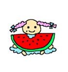 かわいい食べ物とサーカスの人たち（個別スタンプ：4）