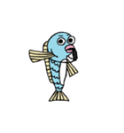 バレーボール魚（個別スタンプ：4）