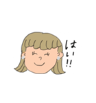 敬語の茶髪の子^_^（個別スタンプ：3）