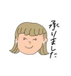 敬語の茶髪の子^_^（個別スタンプ：4）