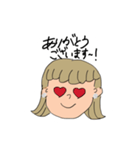 敬語の茶髪の子^_^（個別スタンプ：9）