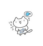 クレヨンで描かれたねこ。（個別スタンプ：6）