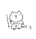 クレヨンで描かれたねこ。（個別スタンプ：9）