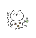 クレヨンで描かれたねこ。（個別スタンプ：11）