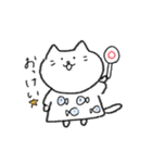 クレヨンで描かれたねこ。（個別スタンプ：13）