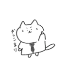 クレヨンで描かれたねこ。（個別スタンプ：17）