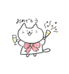 クレヨンで描かれたねこ。（個別スタンプ：18）