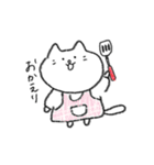 クレヨンで描かれたねこ。（個別スタンプ：22）