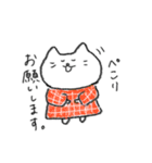 クレヨンで描かれたねこ。（個別スタンプ：25）