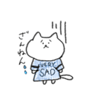 クレヨンで描かれたねこ。（個別スタンプ：28）