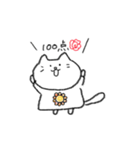 クレヨンで描かれたねこ。（個別スタンプ：40）