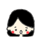 黒髪女子とお団子女子（個別スタンプ：2）