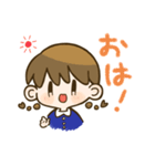 あいさつスタンプ（シンプル）（個別スタンプ：1）
