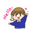 あいさつスタンプ（シンプル）（個別スタンプ：3）