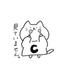 クレヨンで描かれたねこ。2（個別スタンプ：16）