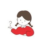 三つ編みをしている女の子（個別スタンプ：11）