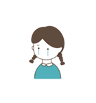 三つ編みをしている女の子（個別スタンプ：14）