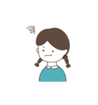 三つ編みをしている女の子（個別スタンプ：15）