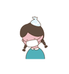 三つ編みをしている女の子（個別スタンプ：16）