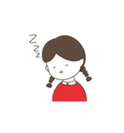 三つ編みをしている女の子（個別スタンプ：17）