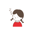 三つ編みをしている女の子（個別スタンプ：18）