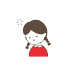 三つ編みをしている女の子（個別スタンプ：19）