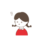 三つ編みをしている女の子（個別スタンプ：20）