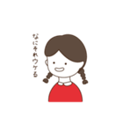 三つ編みをしている女の子（個別スタンプ：22）