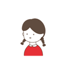 三つ編みをしている女の子（個別スタンプ：23）