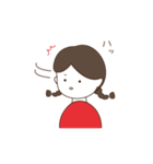三つ編みをしている女の子（個別スタンプ：24）