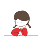 三つ編みをしている女の子（個別スタンプ：26）